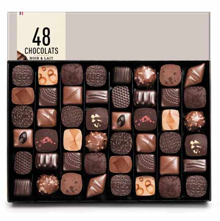 Michel Cluizel 48-Piece Dark & Milk Chocolate Gift Box Michel Cluizel 48-Piece Dark & Milk Chocolate Gift Box