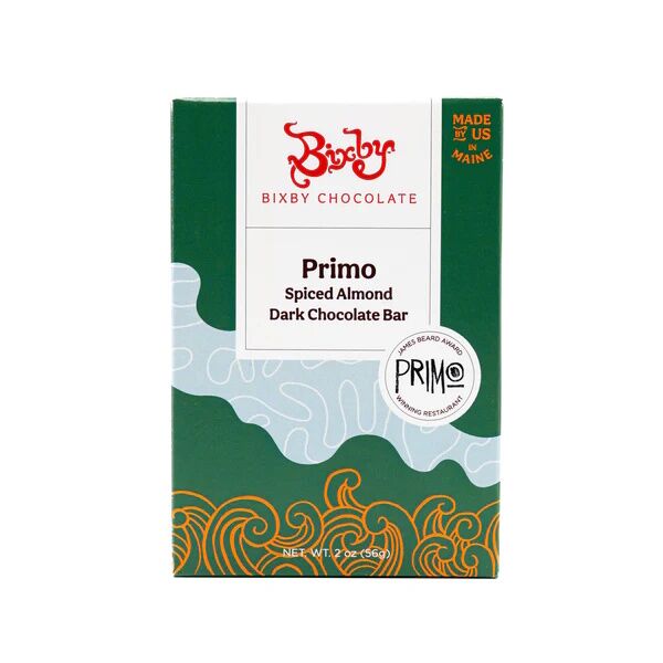 Bixby Chocolate Primo Spiced Almond Dark Chocolate Bar Lifestyle