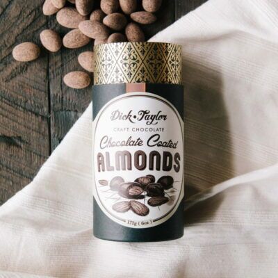 Dick Taylor Belize 65% Dark Chocolate Coated Almonds Lifestyle