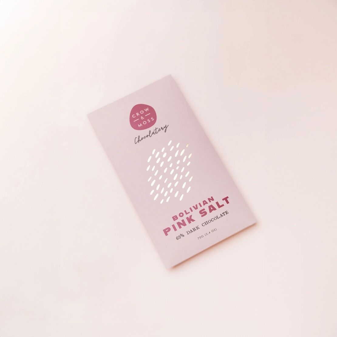 Crow & Moss 69% Dark Chocolate with Bolivian Pink Salt 2