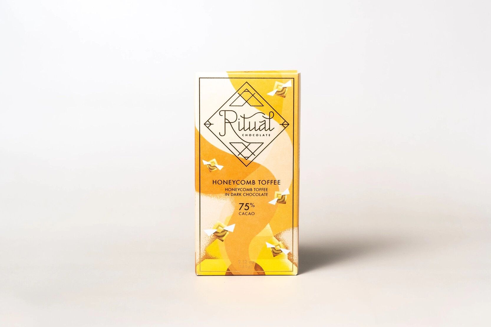 Ritual Chocolate Honeycomb Toffee 75% Dark Chocolate Bar with Honeycomb Toffee