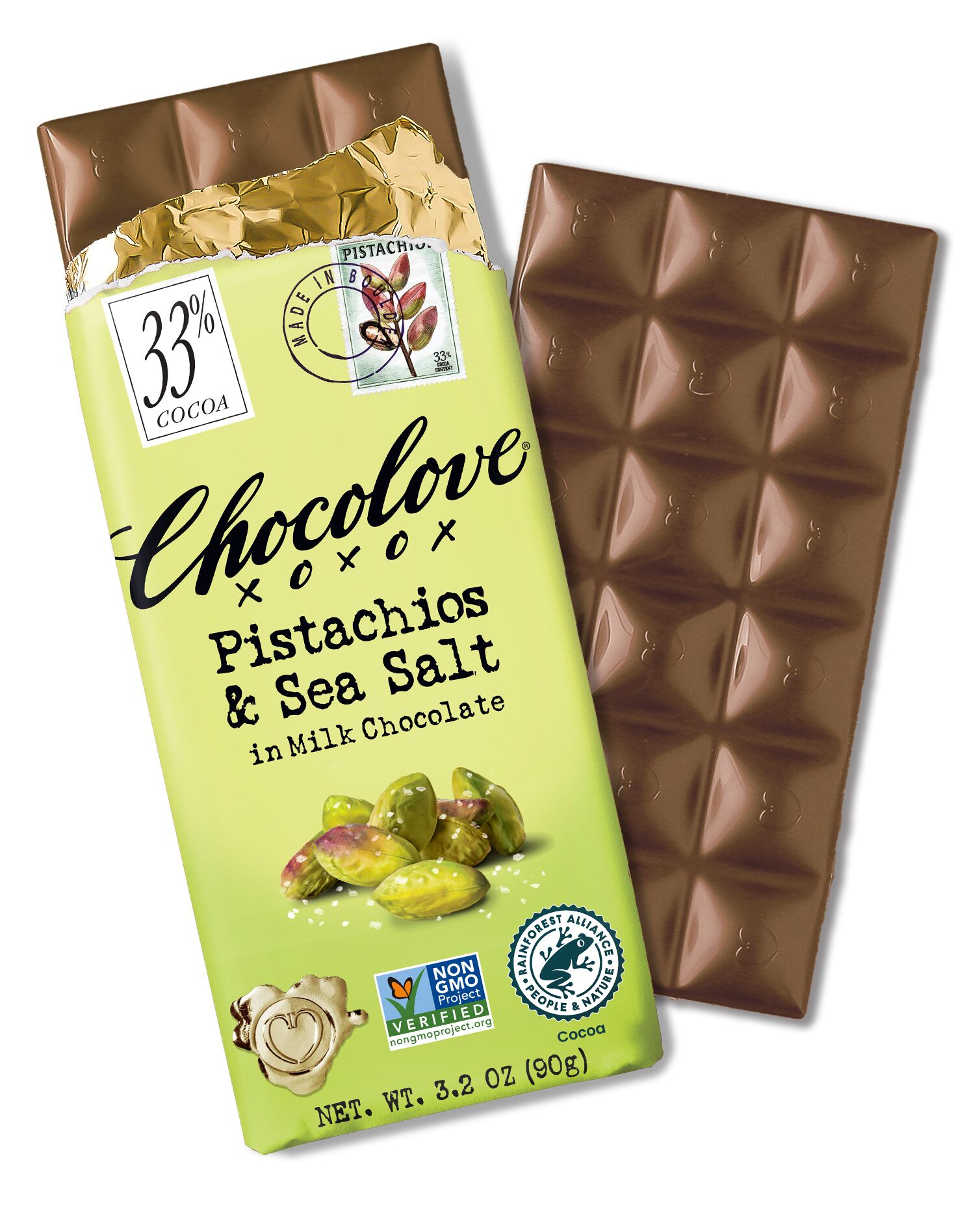 Chocolove Pistacho-Milk-Open-Wrapper