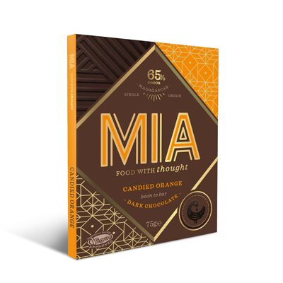MIA Madagascar 65% Dark Chocolate Bar with Candied Orange