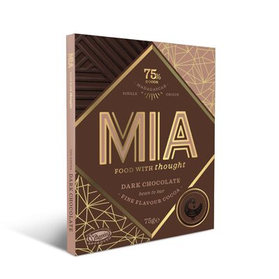 MIA Madagascar 75% Dark Chocolate Bar