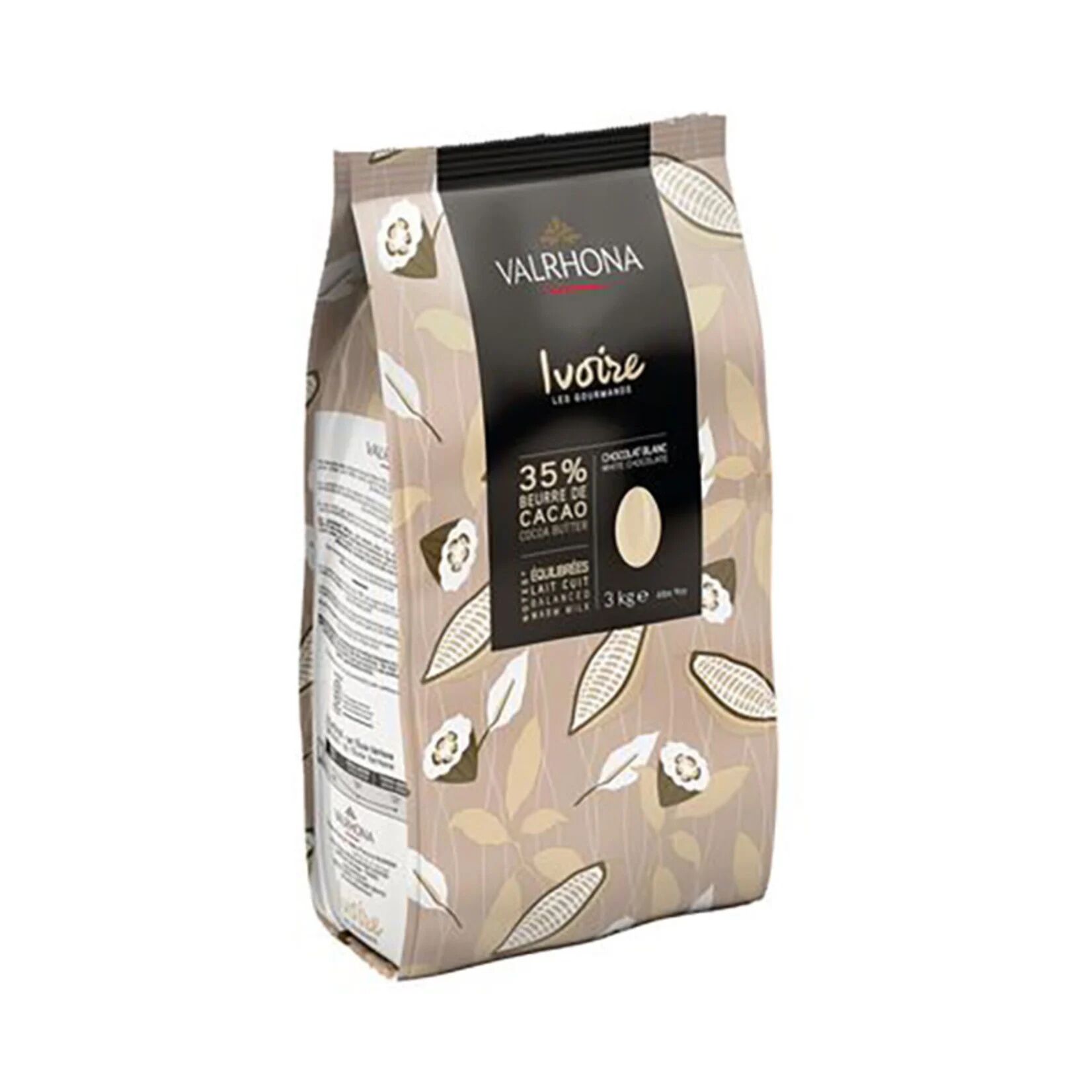Valrhona Ivoire 35% White Couverture Chocolate Feves | World Wide