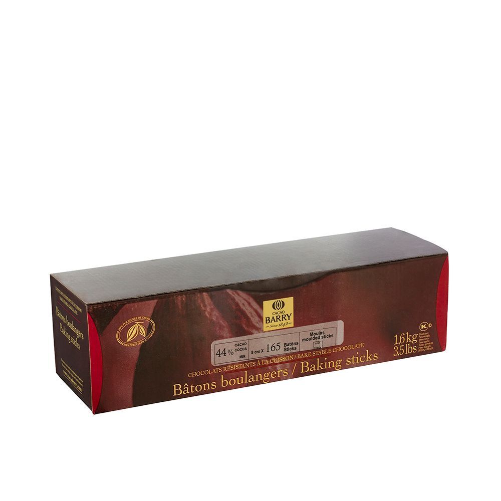 Cacao Barry 44% Dark Chocolate Baking Sticks - 160 Count