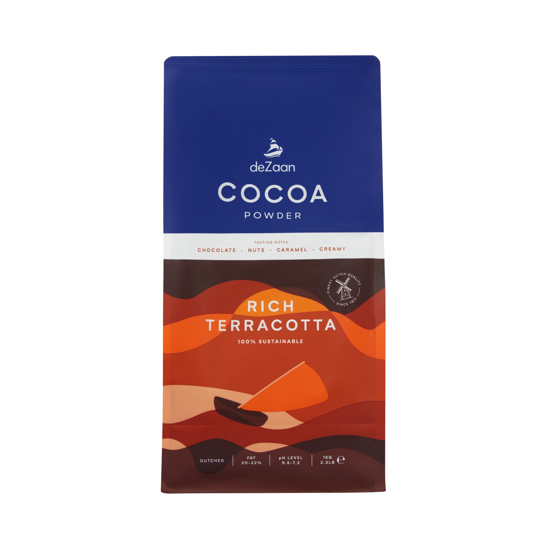deZaan Holland Rich Terracotta 20/22% Dutched Cocoa Powder | World