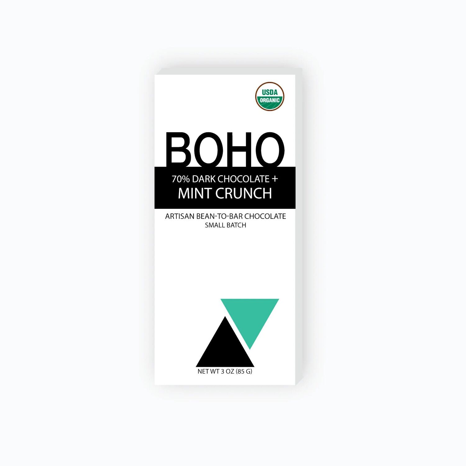 BOHO Chocolate 70% Dark Chocolate Bar with Mint Crunch