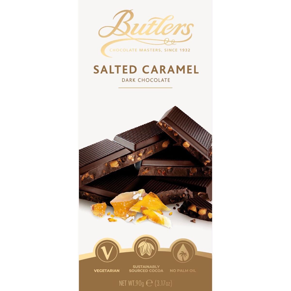 Butlers 58% Dark Chocolate Bar with Salted Caramel