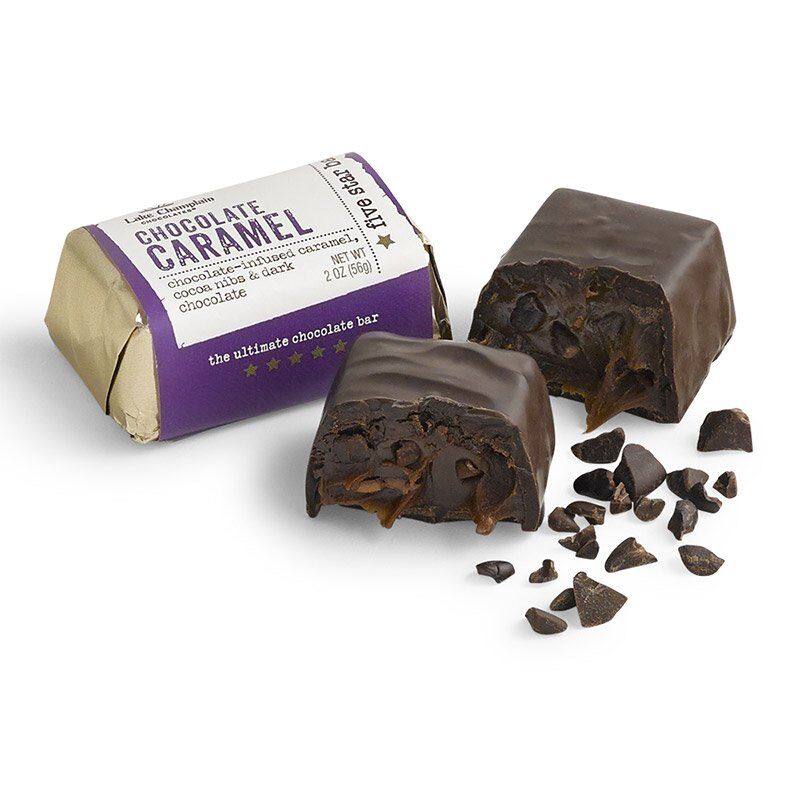 Lake Champlain Chocolate Caramel Five Star Bar Open