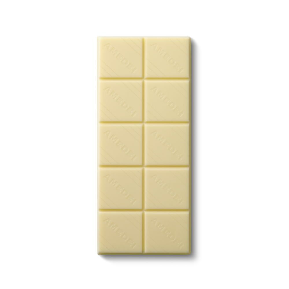 Amedei White Chocolate Bar Open