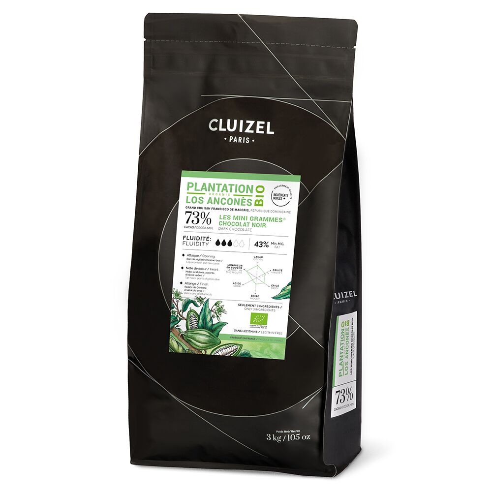 Cluizel Los Anconès Dominican Republic 73% Dark Couverture Chocolate Mini Grammes