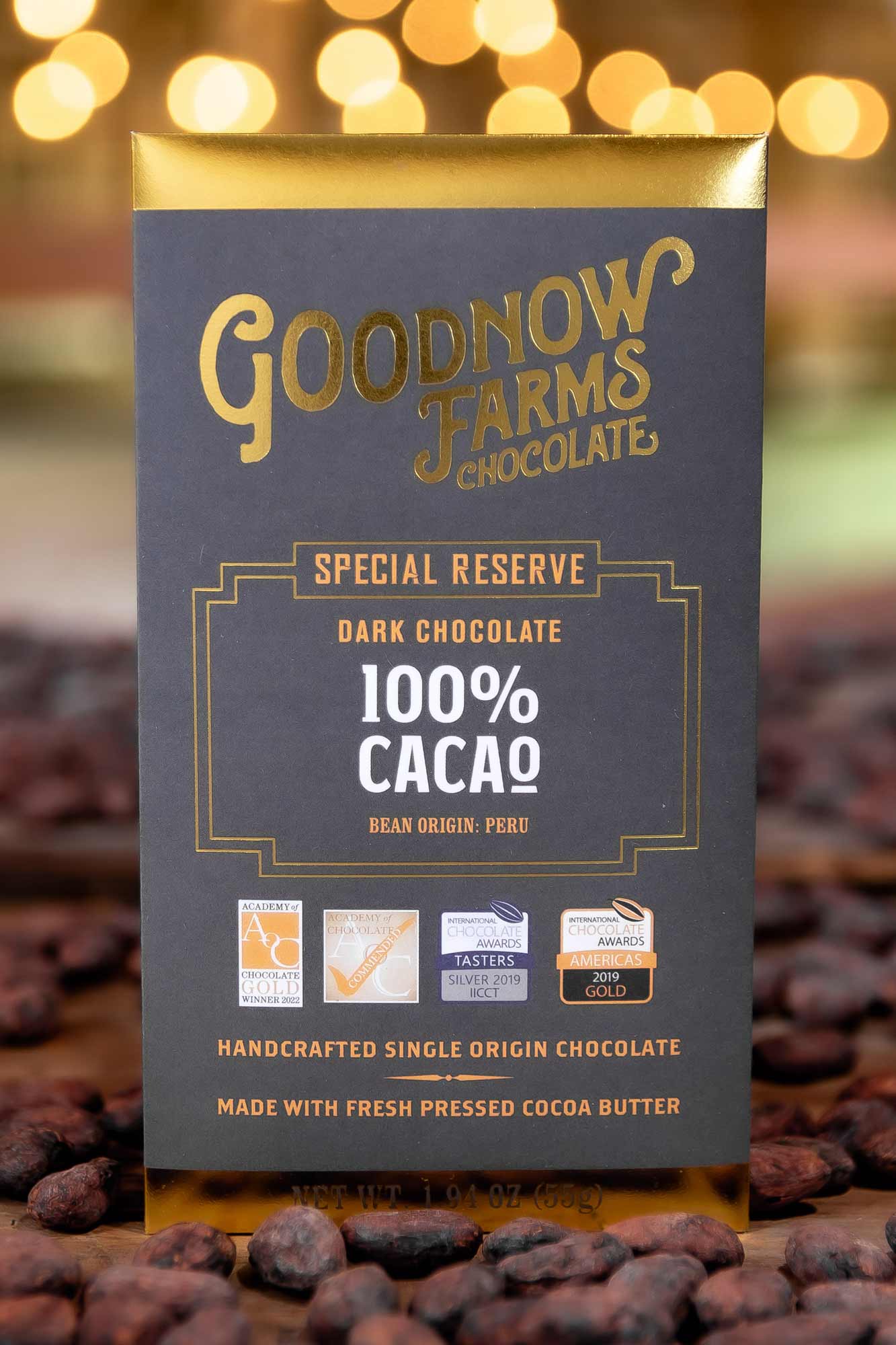 Goodnow Farms Special Reserve Peru 100% Cacao Dark Chocolate Bar