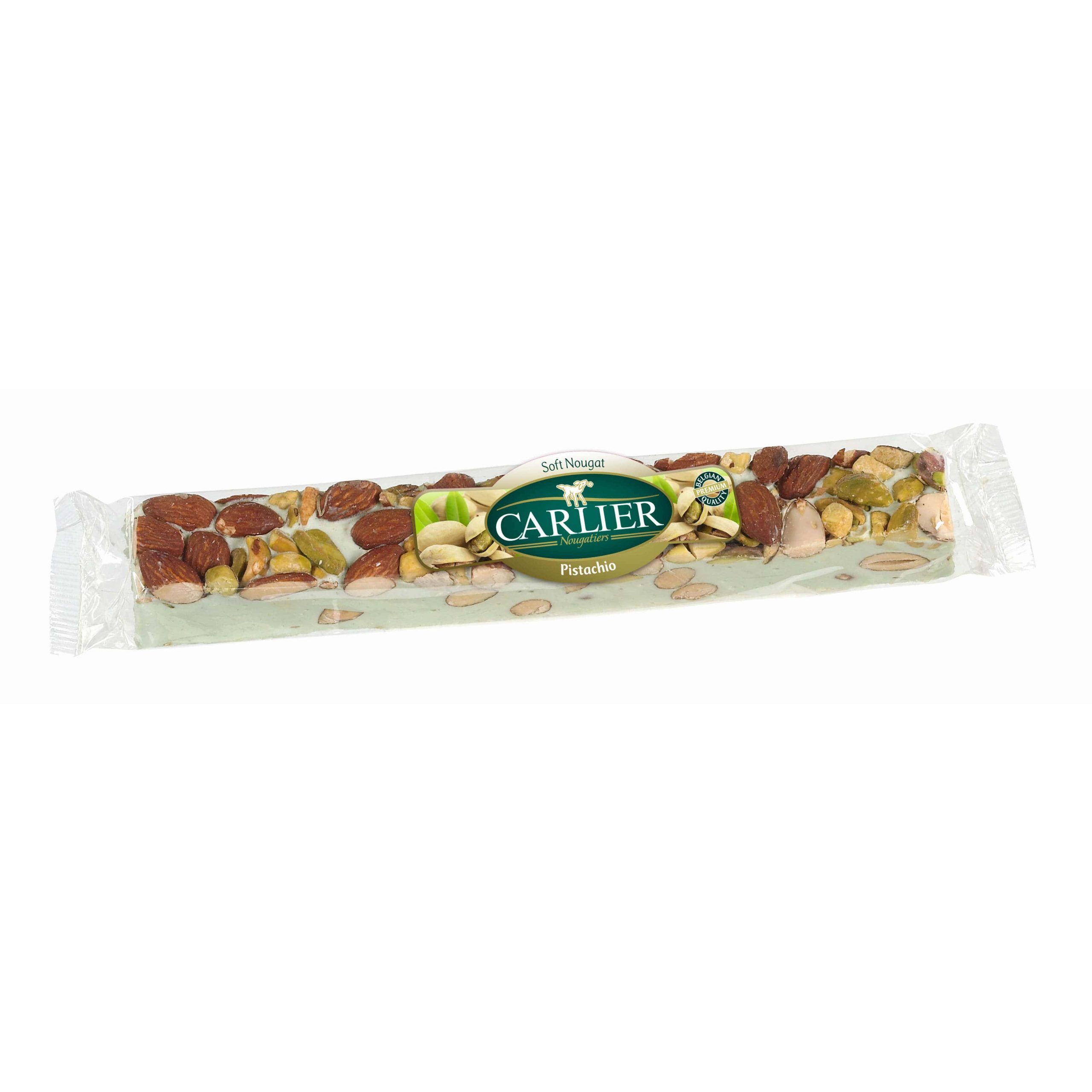 Carlier Deluxe Pistachio Nougat Bar Almonds & Pistachios-min