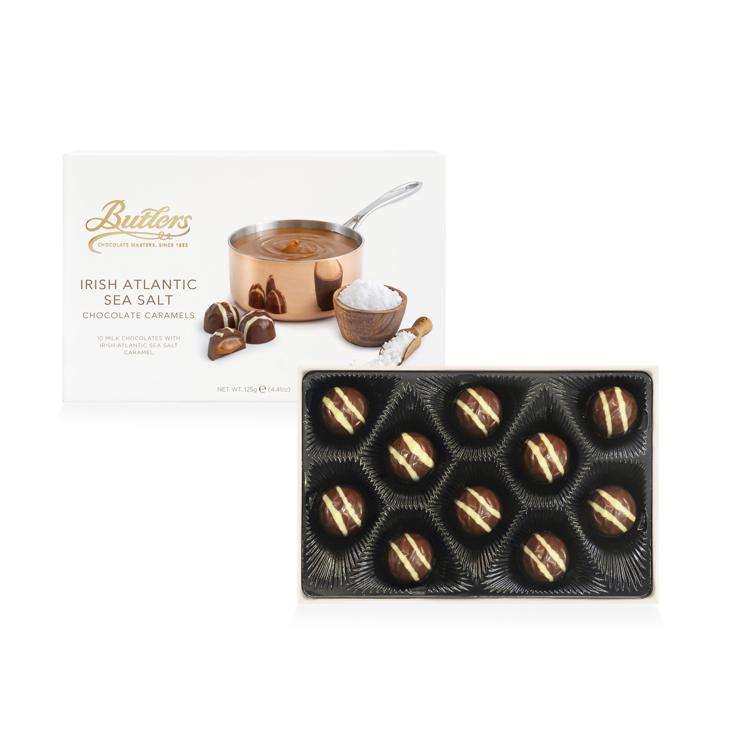 Butlers Irish Atlantic Sea Salt Chocolate Caramels Open