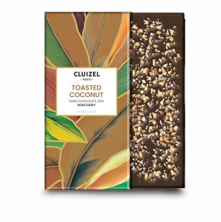 Cluizel 65% Dark Chocolate Bar with Toasted Coconut