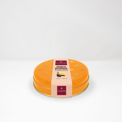 Domori Dark Chocolate Covered Orange Fillets Gift Tin