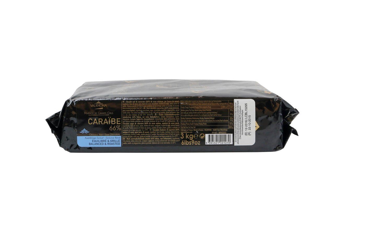Valrhona Caraibe 66% Dark Chocolate Baking Blocks