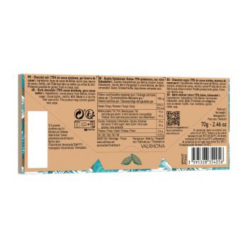 Valrhona Tulakalum Belize 75% Dark Chocolate Bar Back
