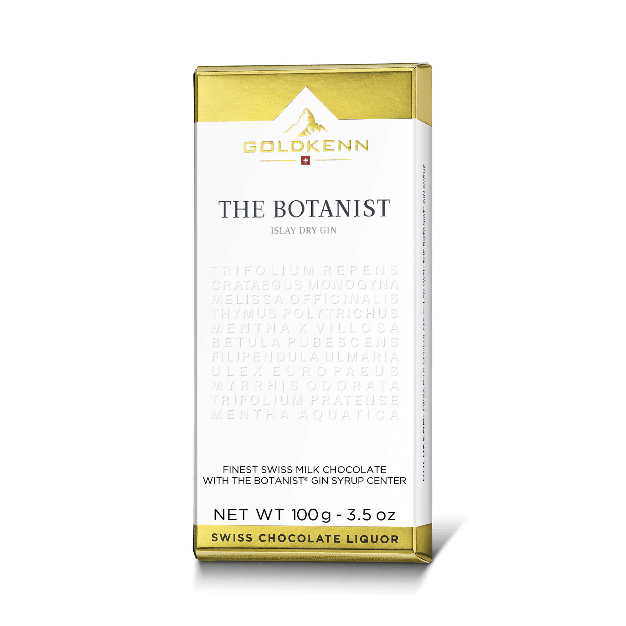 Goldkenn 37% Milk Chocolate Bar with The Botanist Islay Dry Gin Syrup Center-min