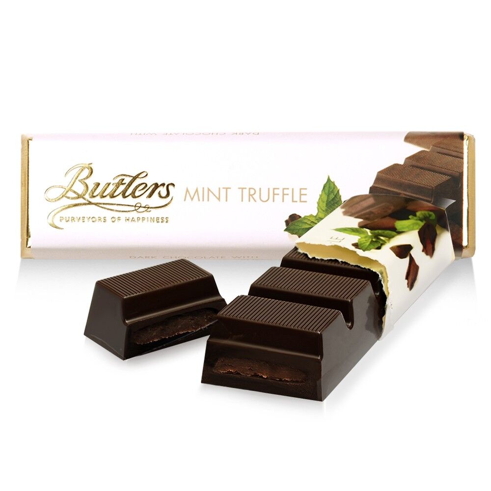 Butlers Mint Chocolate Truffle Bar Open