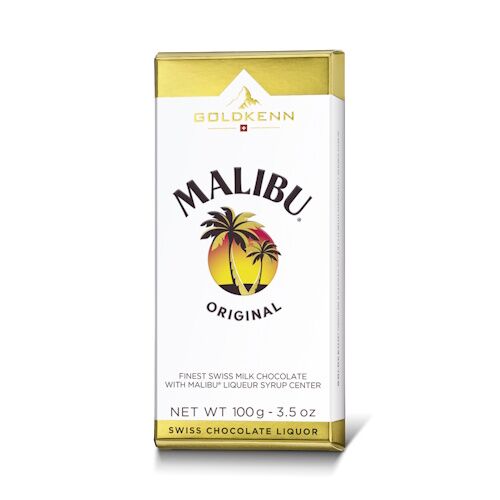 Goldkenn® 37% Milk Chocolate Bar with Malibu Liqueur Syrup Center Lifestyle