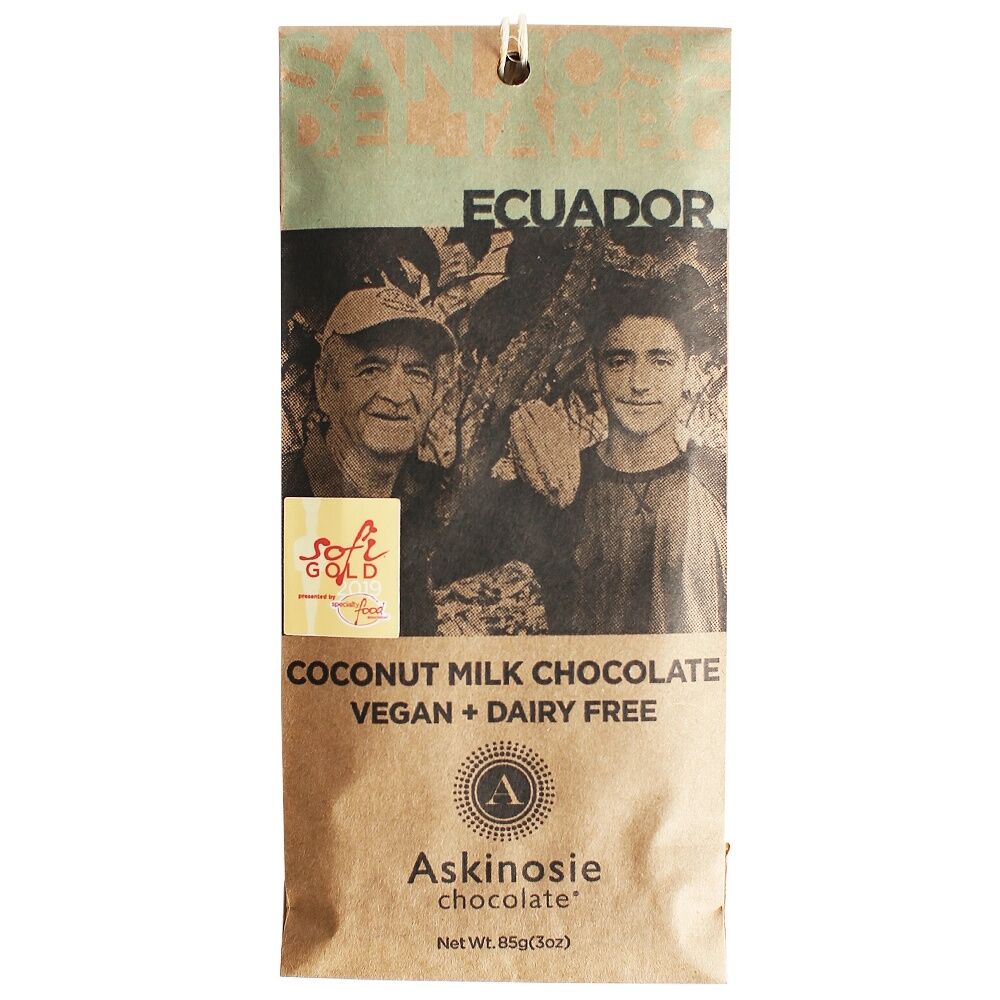 Askinosie San Jose Del Tambo Ecuador 52% Coconut Milk Chocolate Bar