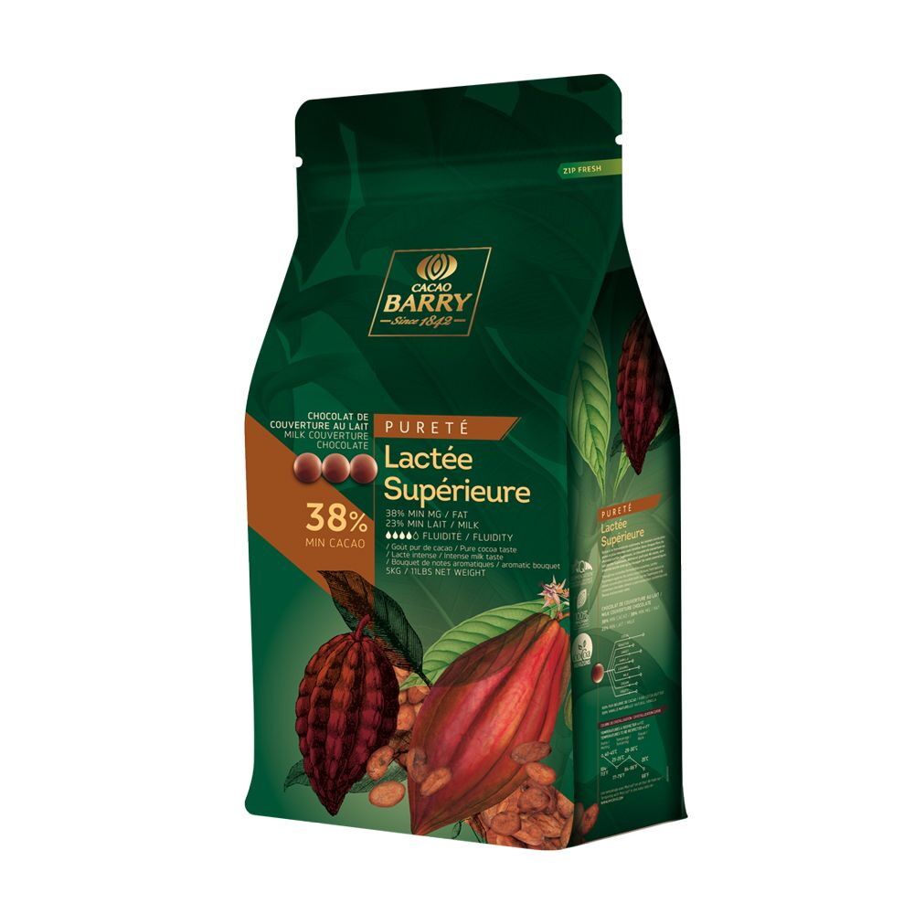 Cacao Barry Lactee Superieure 38% Milk Couverture Chocolate Pistoles