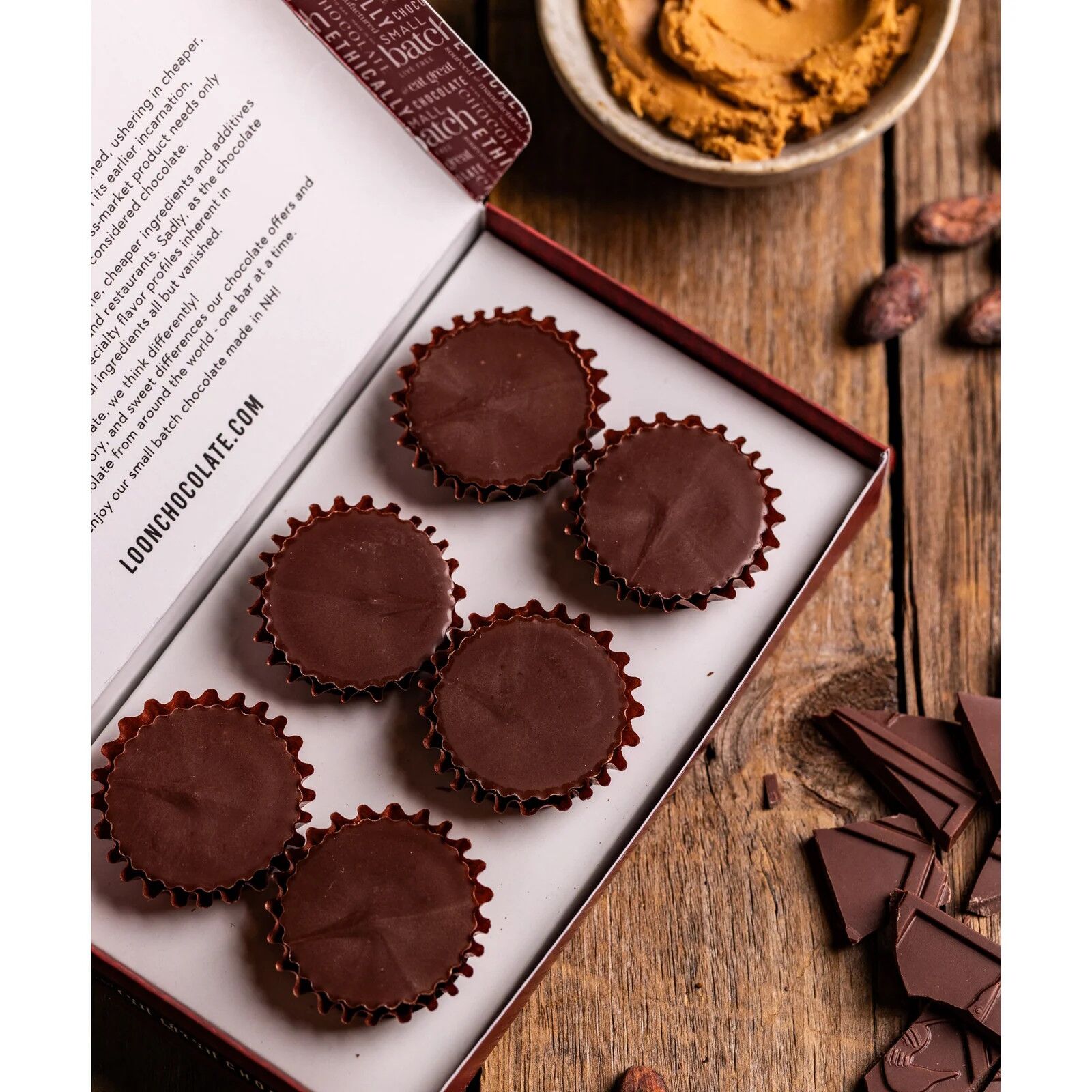 Loon Chocolate Milk Chocolate Peanut Butter Cups Open Lifestyle