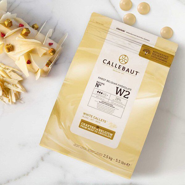 Callebaut W2 28% White Chocolate Baking Callets