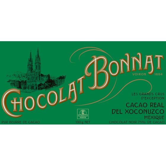 Chocolat Bonnat Cacao real del Xoconuzco 75% Dark Chocolate Bar LIfestyle