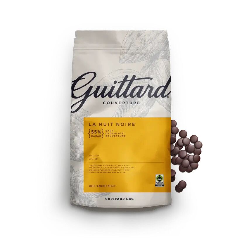 Guittard La Nuit Noire 55% Dark Couverture Chocolate Wafers 2
