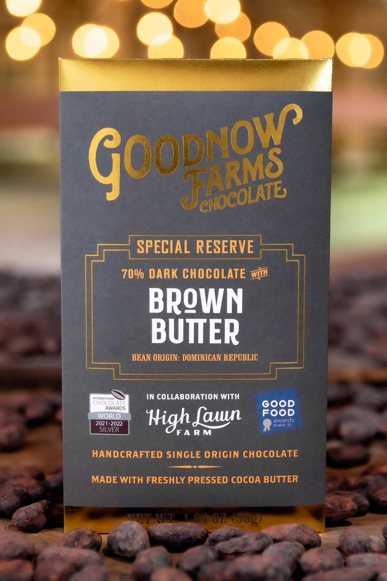 Goodnow Farms Special Reserve Dominican Republic 70% Dark Chocolate Bar with Brown Butter