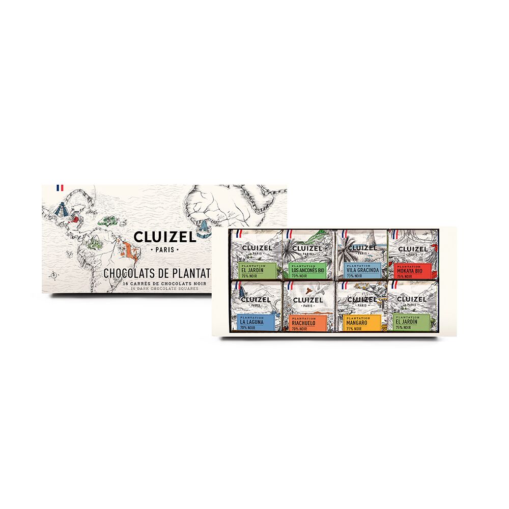 Michel Cluizel 16-Piece Plantations Chocolate Tasting Box