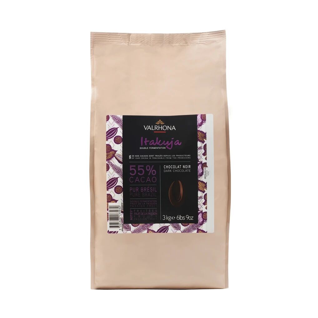 Valrhona Itakuja Brazil Double Fermentation 55% Dark Couverture Chocolate Feves
