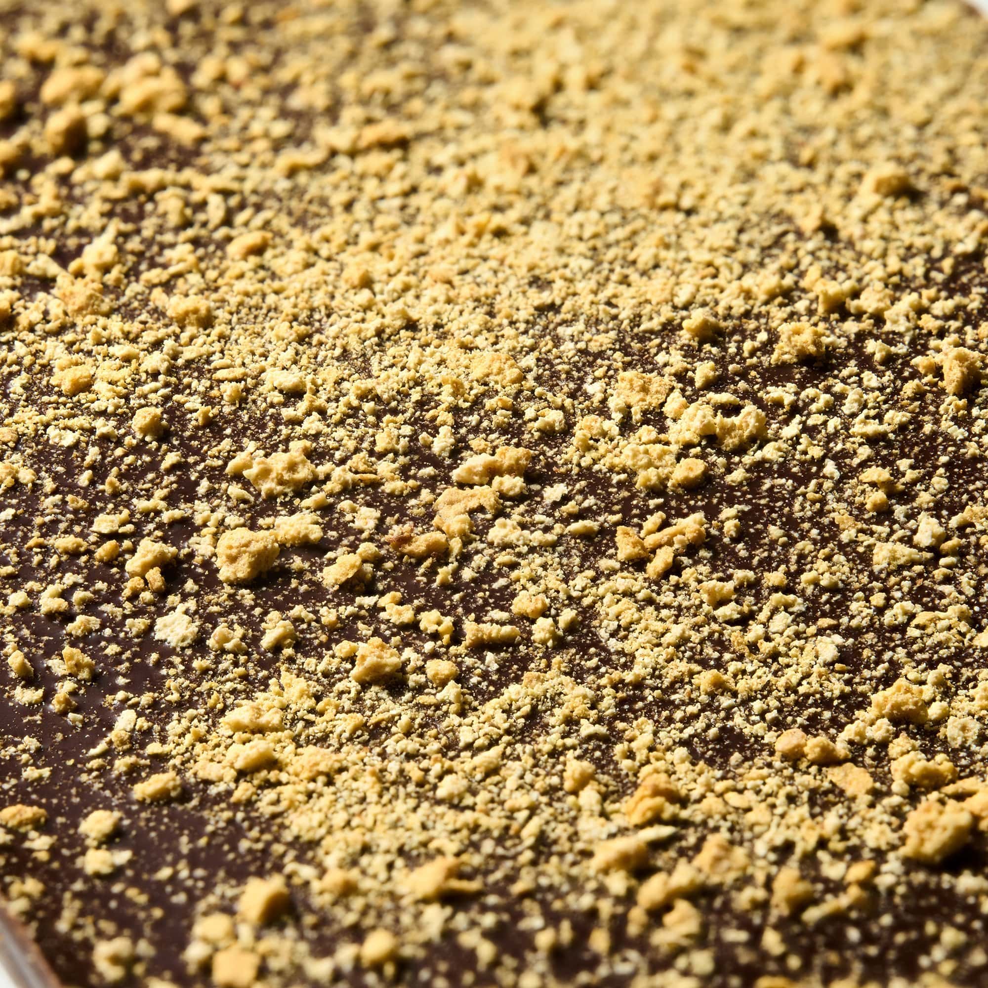 S’Mores Bar 70% Dark Chocolate Bar with Graham Cracker & Caramelized Sugar Lifestyle-min