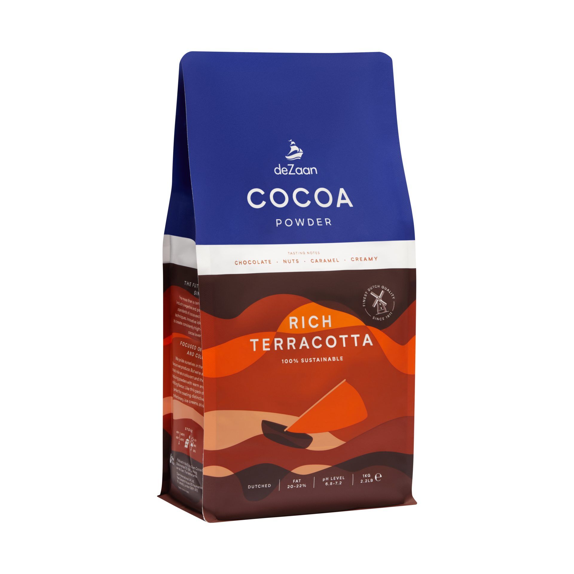 deZaan Holland Rich Terracotta 20/22% Dutched Cocoa Powder | World