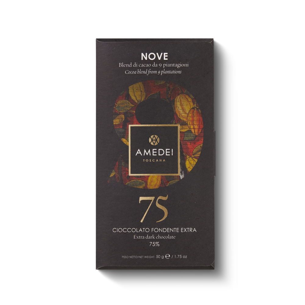 Amedei Nove 9 75% Dark Chocolate Bar
