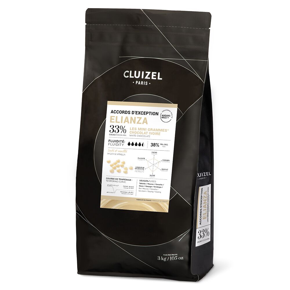 Cluizel Elianza Ivoire 33% White Couverture Chocolate Mini Grammes