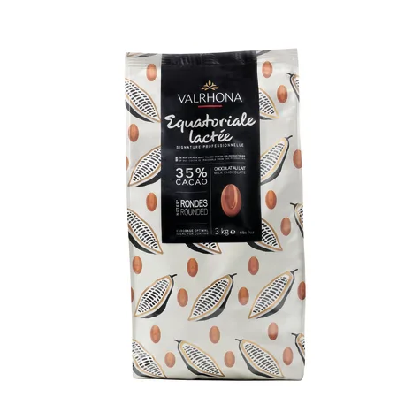 Valrhona Equatoriale Lactée 35% Milk Couverture Chocolate Feves