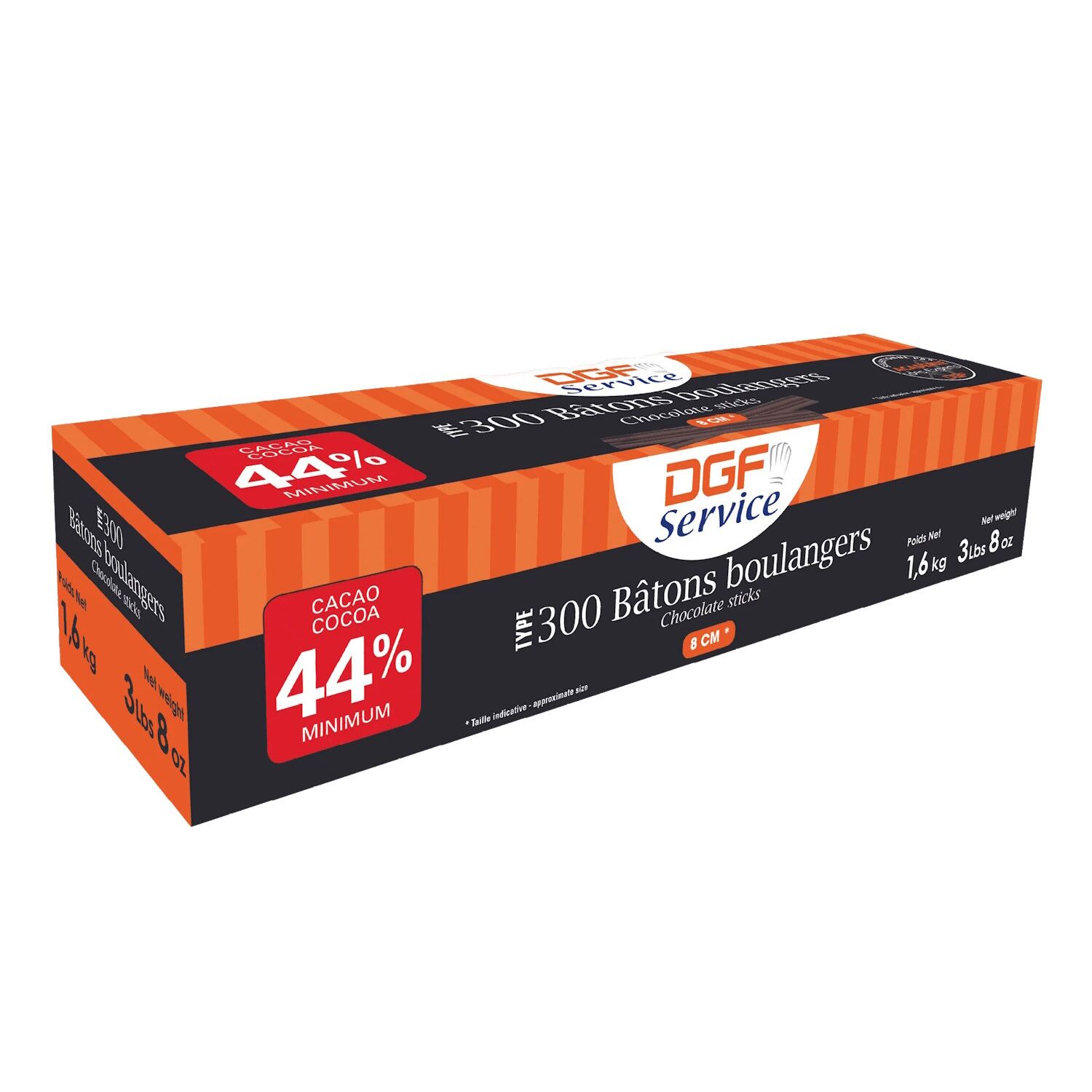 DGF Service 44% Dark Chocolate Baking Batons