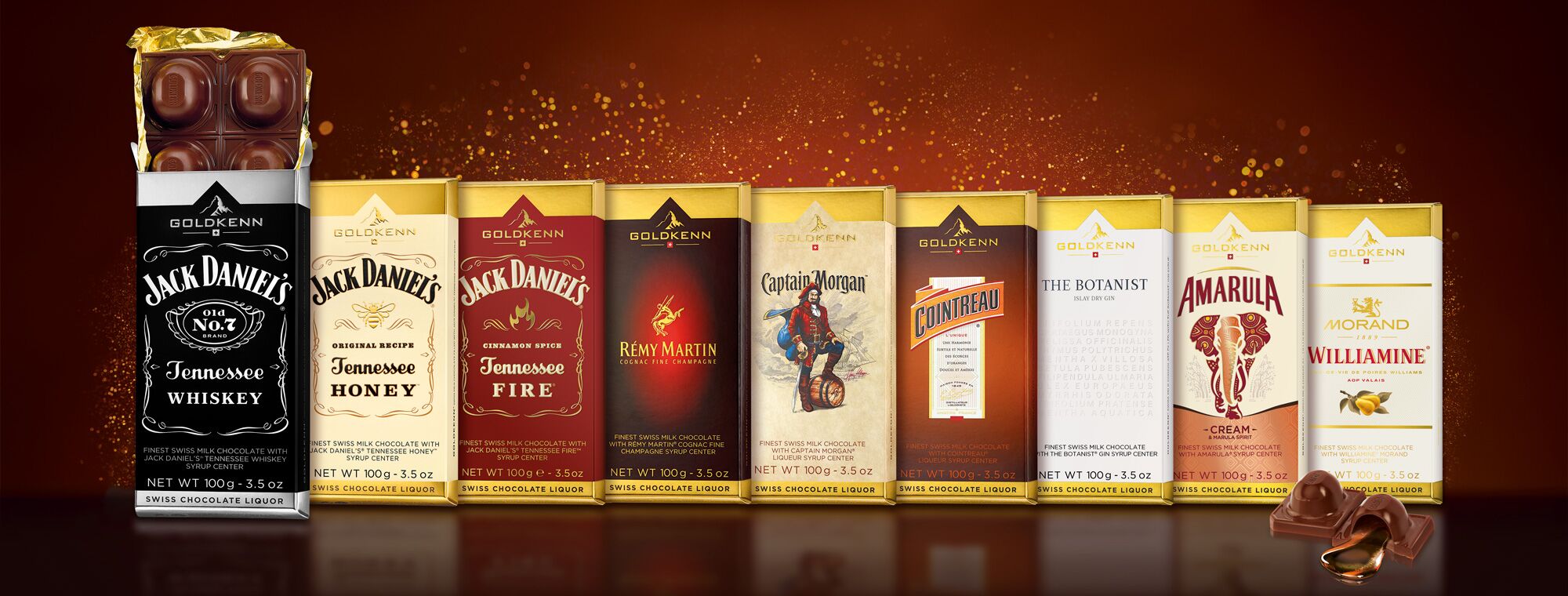 Goldkenn Swiss Liquor-Filled Chocolate Lineup