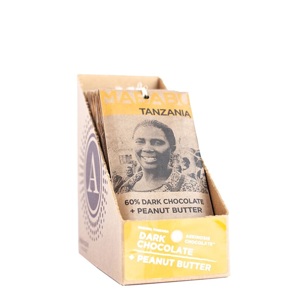 Askinosie Tanzania 60% Dark Chocolate Bar with Peanut Butter Case