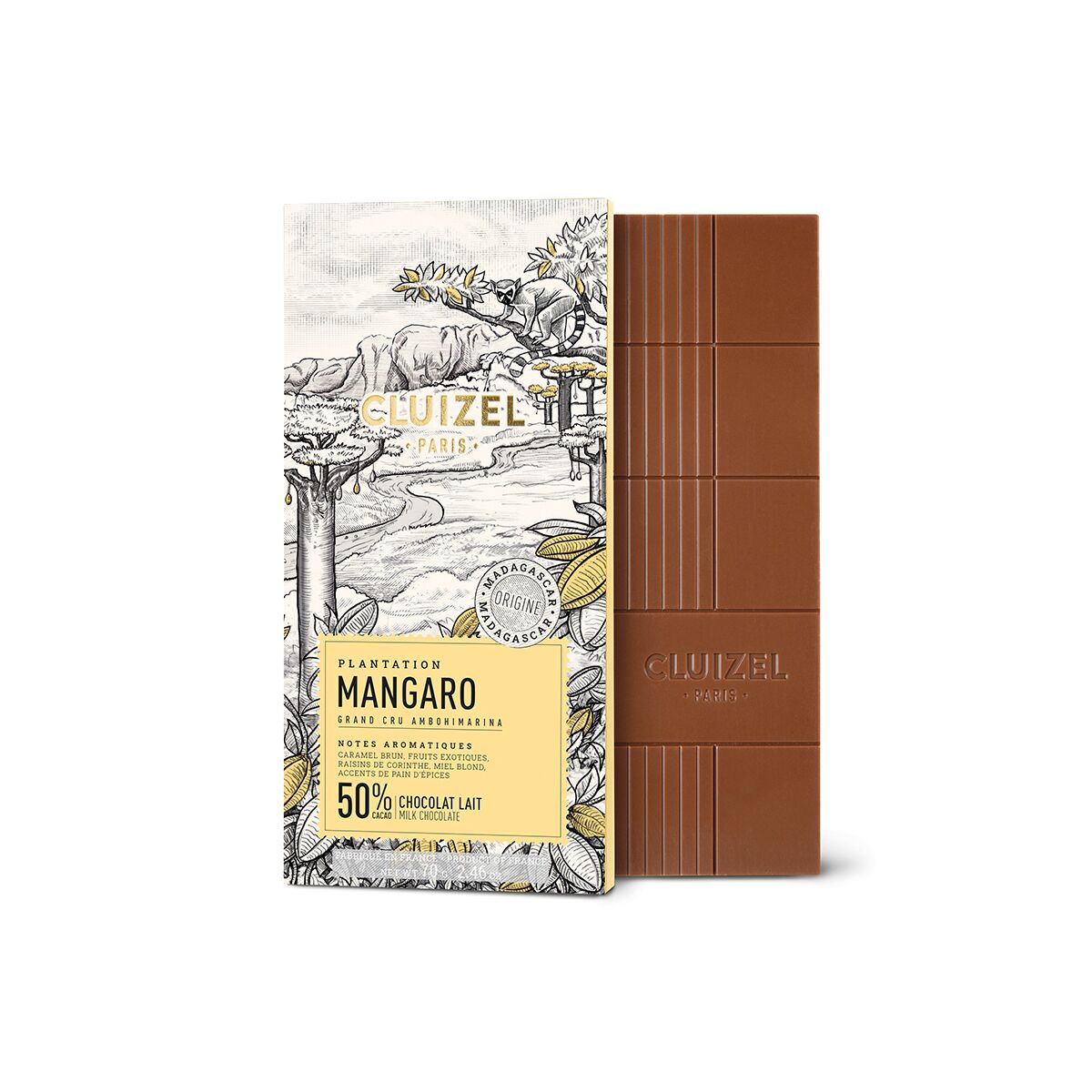 Cluizel Mangaro Madagascar 50% Milk Chocolate Bar