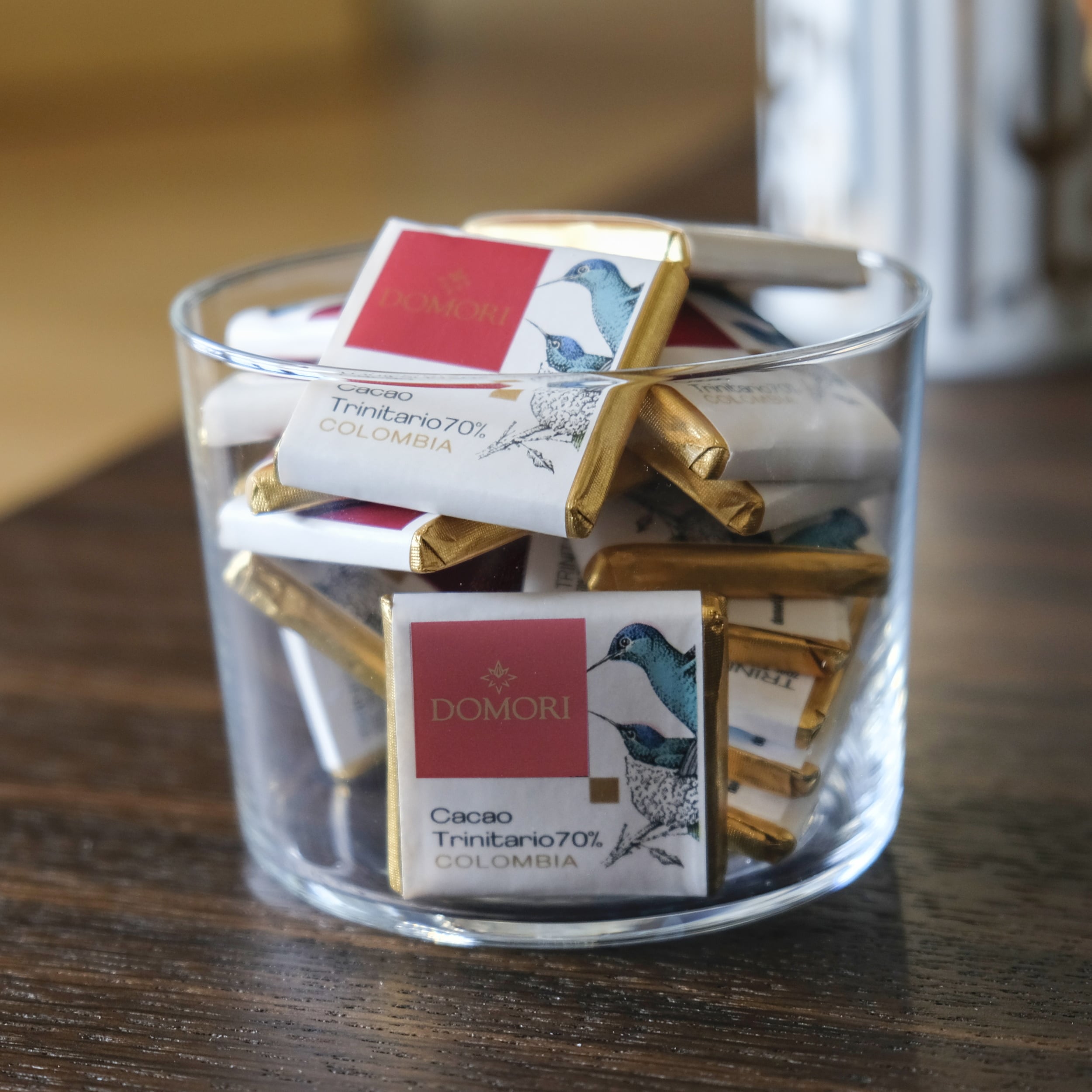 Domori Trinitario Colombia 70% Dark Chocolate Square Display