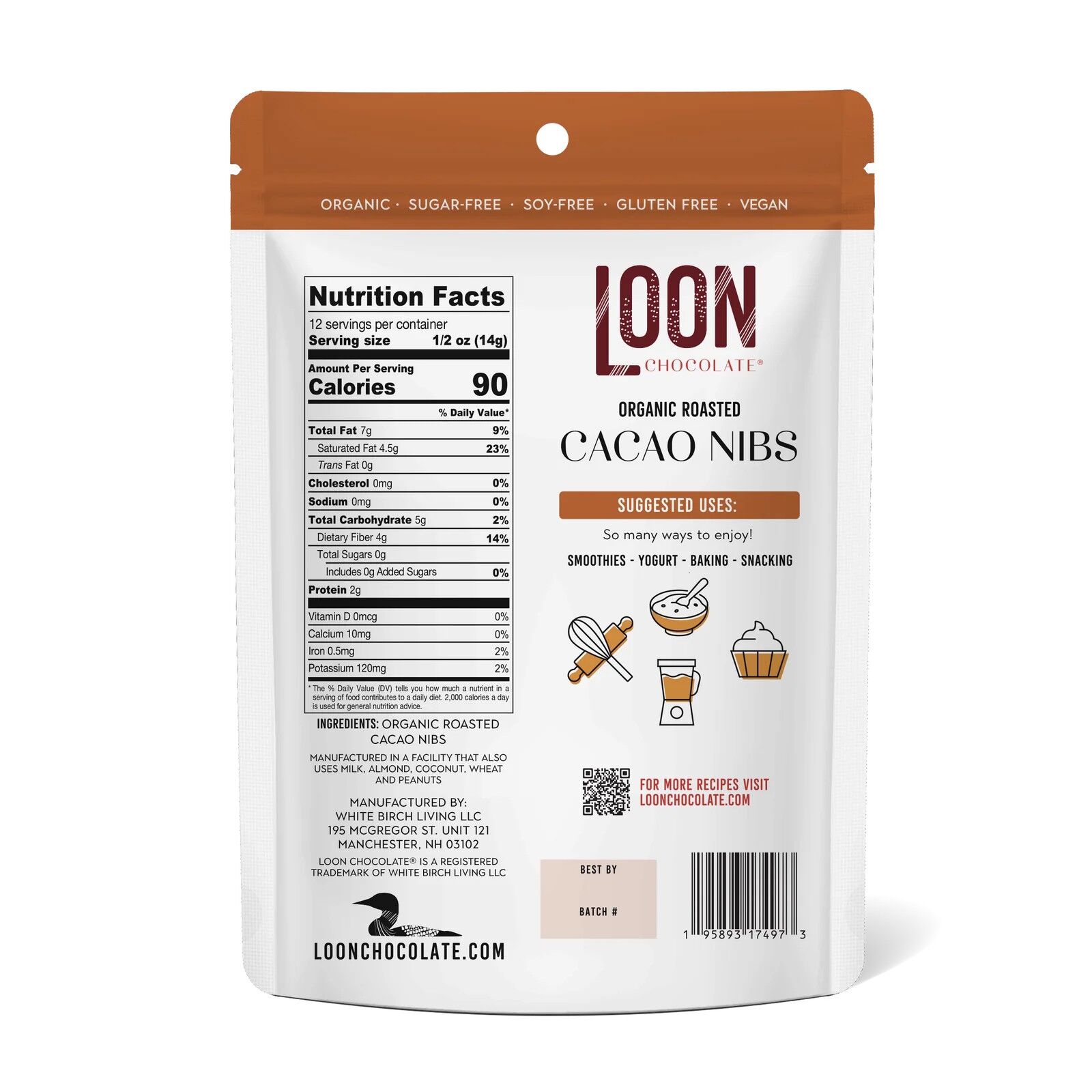 Loon Chocolate Cacao Nibs Lifestyle Back