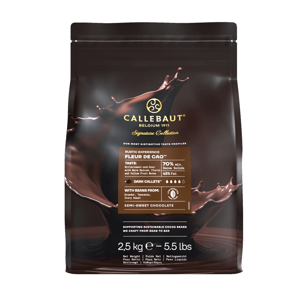 Callebaut Fleur de Cao 70% Dark Couverture Chocolate Callets