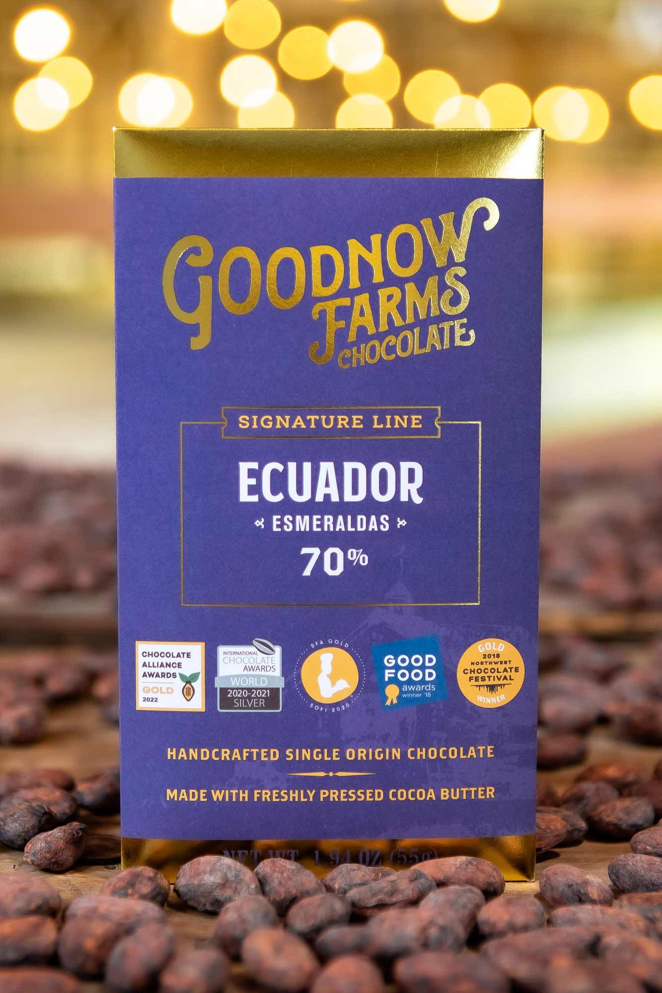 Goodnow Farms Esmeraldas Ecuador 70% Dark Chocolate Bar