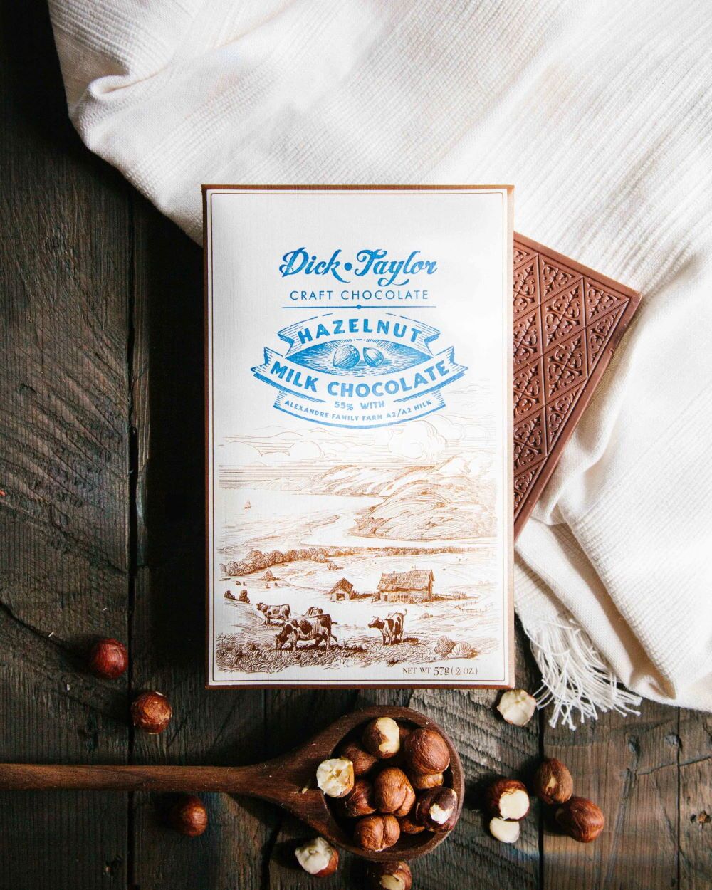 Dick Taylor Brazil 55% Milk Chocolate with Hazelnuts Lifestyle
