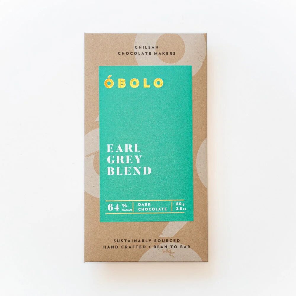 Obolo 64% Dark Chocolate Bar with Earl Grey Tea